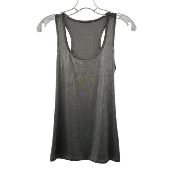 INC International Concepts Scoop Neck Tank Top Gray Size Small Racerback - Picture 1 of 8